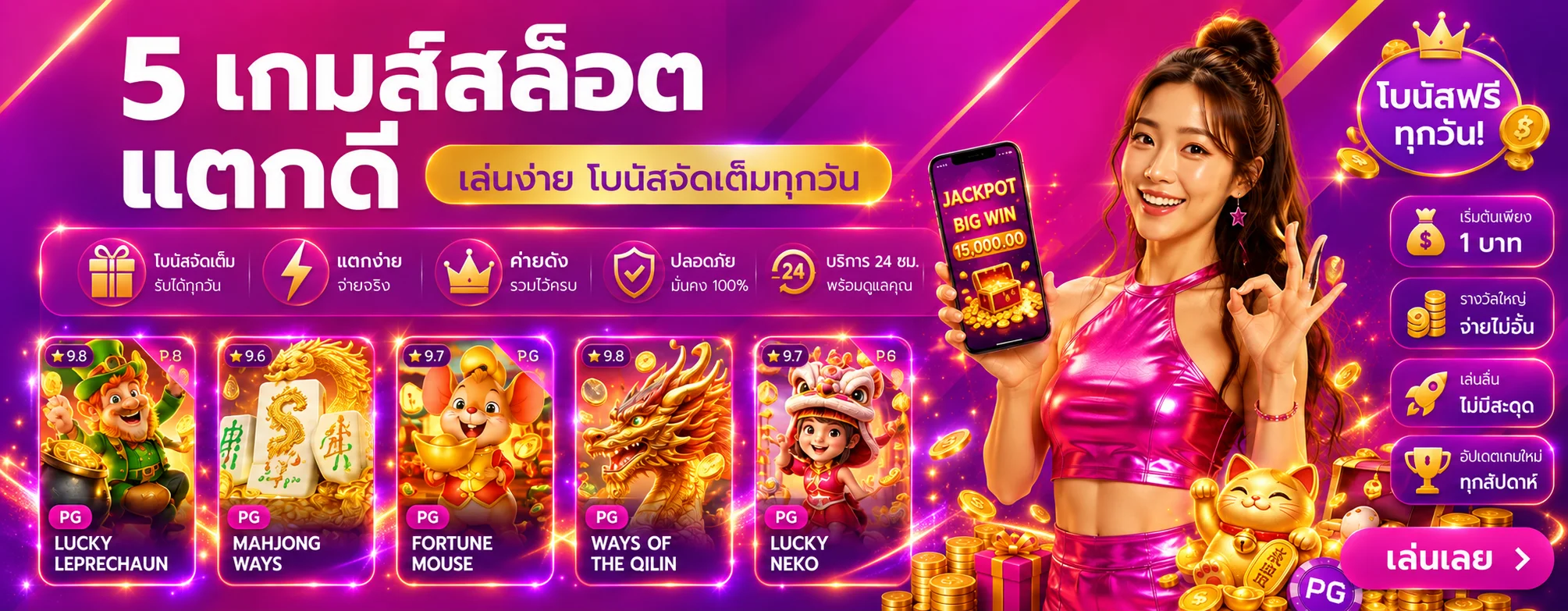 แบนเนอร์ SUGUS18 สล็อตและเกมยอดนิยม